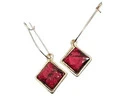 NWOT Pretty Red Color Dangling Earrings