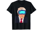 TRUMP WEARS VIRTUAL REALITY GLASSES TSHIRT